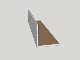 Right angle corner piece diagram made from prefabricated drywall
